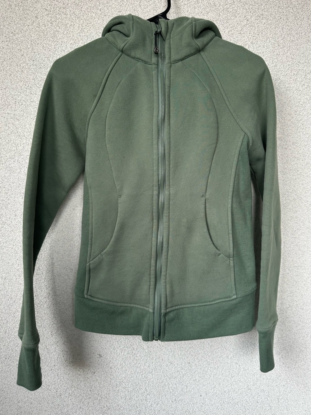 Lululemon Scuba Full-Zip Hoodie Olive Green, Size 4